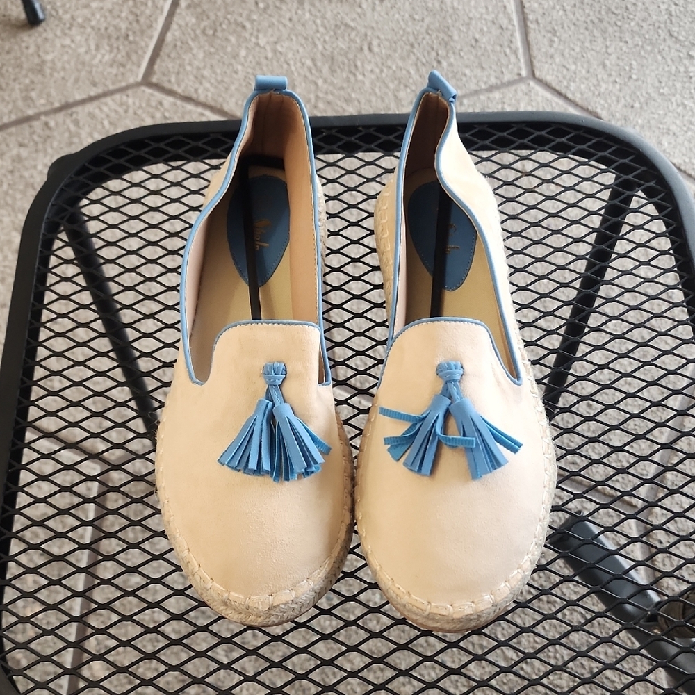 SHEIN Cream and Blue Espadrilles with Tassels